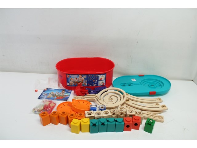 Hape toys quadrilla stack track bucket set - afbeelding 5 van  6