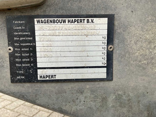 Hapert - aanhangwagen - afbeelding 11 van  12