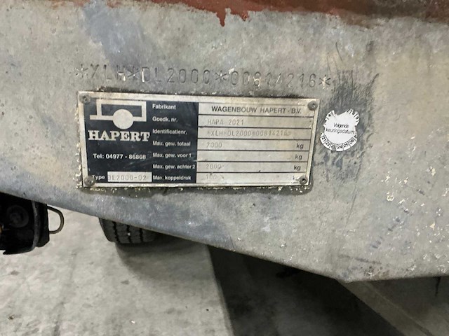 Hapert 0l2000-02 aanhangwagen - afbeelding 11 van  11