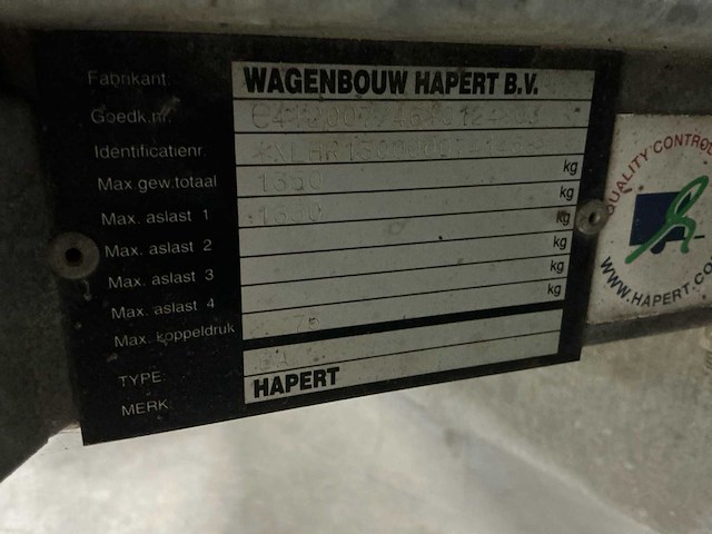 Hapert aanhangwagen - afbeelding 8 van  16