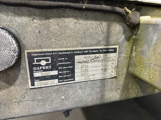 Hapert g 2700 kiep aanhangwagen wz-31-ky - afbeelding 5 van  10