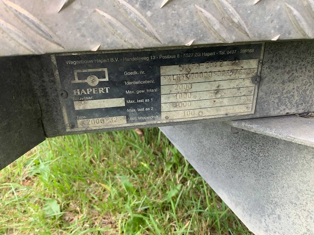 Hapert k2000 32 aanhangwagen - afbeelding 6 van  10