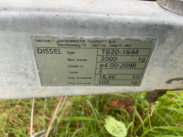 Hapert k2000 32 aanhangwagen - afbeelding 7 van  10