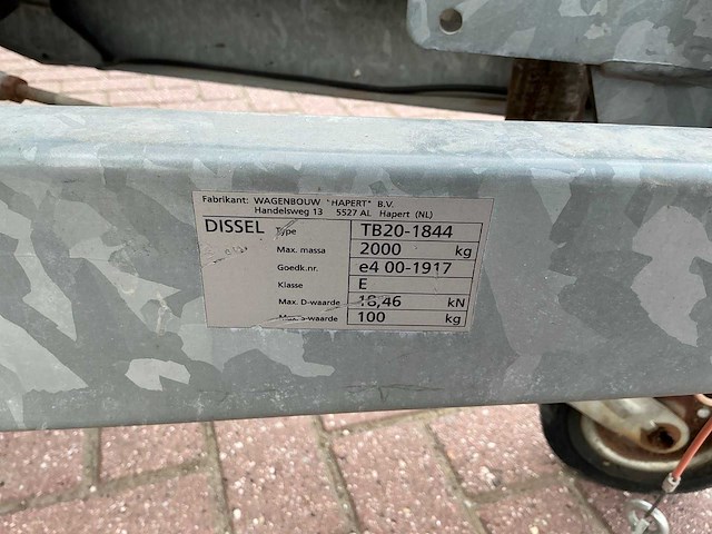 Hapert p13 45 gesloten aanhangwagen - afbeelding 7 van  7