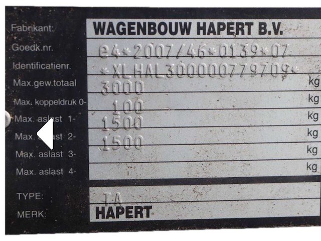 Hapert ta tandemasser aanhangwagen voorzien van lier - afbeelding 5 van  13