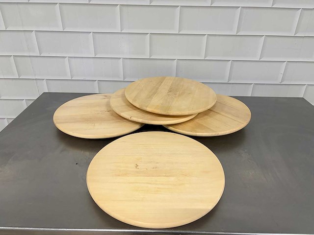 Hapjes plateau hout (5x) - afbeelding 1 van  3