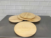 Hapjes plateau hout (5x) - afbeelding 1 van  3