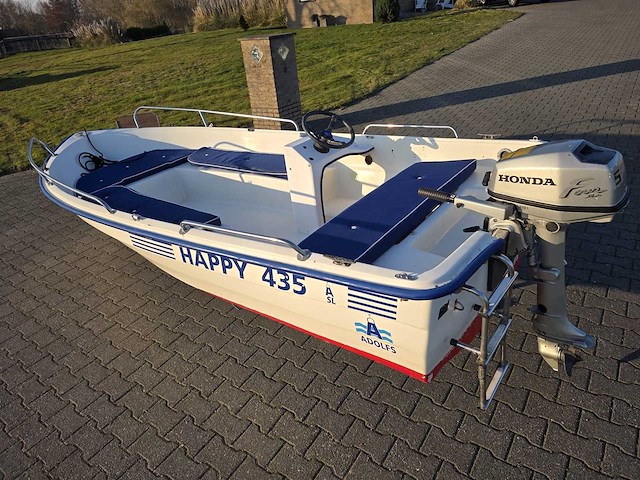 Happy 435 - consoleboot en visboot incl. honda 5 pk 4 takt buitenboordmotor - afbeelding 2 van  33