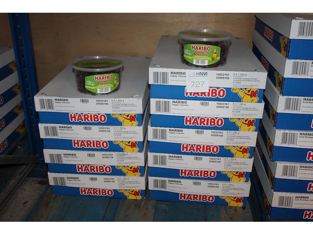 Happy cherries haribo in 9 overdozen met 6 emmers a 1200 g. tht 7-2026. - afbeelding 2 van  2