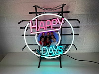 Happy days glas neon decoratie - afbeelding 2 van  4