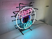 Happy days glas neon decoratie - afbeelding 3 van  4