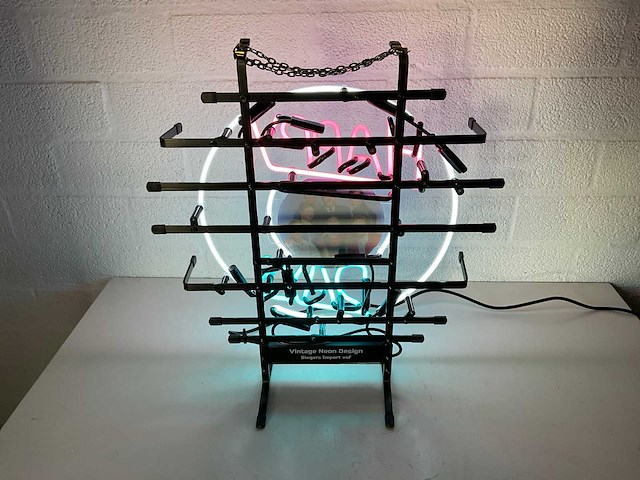 Happy days glas neon decoratie - afbeelding 4 van  4