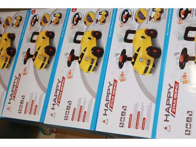 Happy start loop wagen geel en rood mix geleverd locd021 - afbeelding 2 van  3