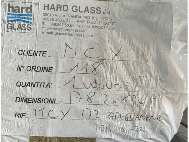 Hard glass black glass room divider 178 x 134 cm - afbeelding 3 van  5