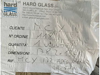 Hard glass black glass room divider 178 x 134 cm - afbeelding 3 van  5