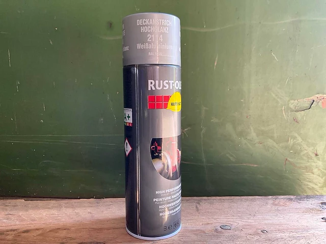 Hard hat - rust-oleum 2114 wit ral 9006 - spuitbus verf (6x) - afbeelding 6 van  8