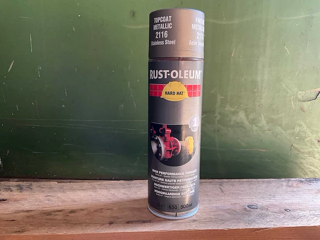 Hard hat - rust-oleum 2116 roestvrijstaal - spuitbus verf (6x) - afbeelding 2 van  7