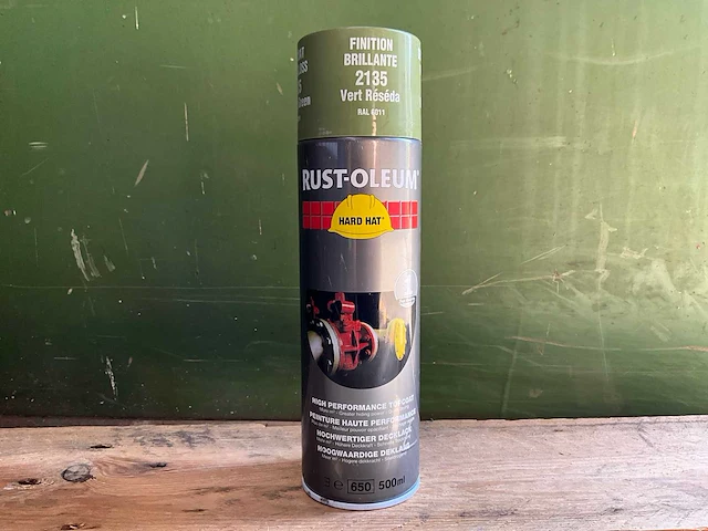 Hard hat - rust-oleum 2135 resedagroen ral6011 - spuitbus verf (6x) - afbeelding 1 van  7