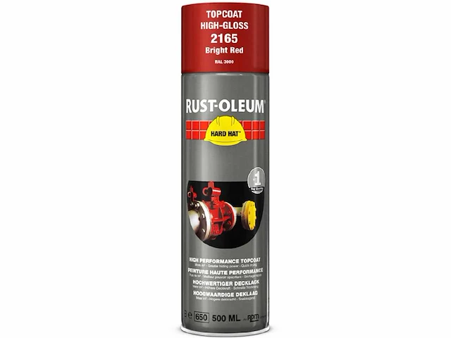 Hard hat - rust-oleum 2165 helderrood ral3000 - spuitbus verf (7x) - afbeelding 1 van  7