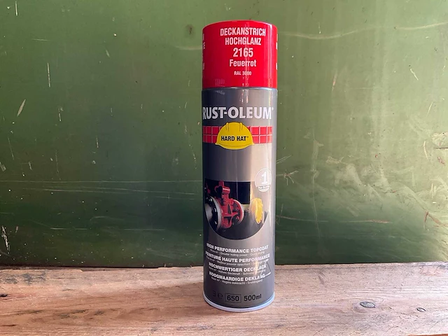 Hard hat - rust-oleum 2165 helderrood ral3000 - spuitbus verf (7x) - afbeelding 2 van  7