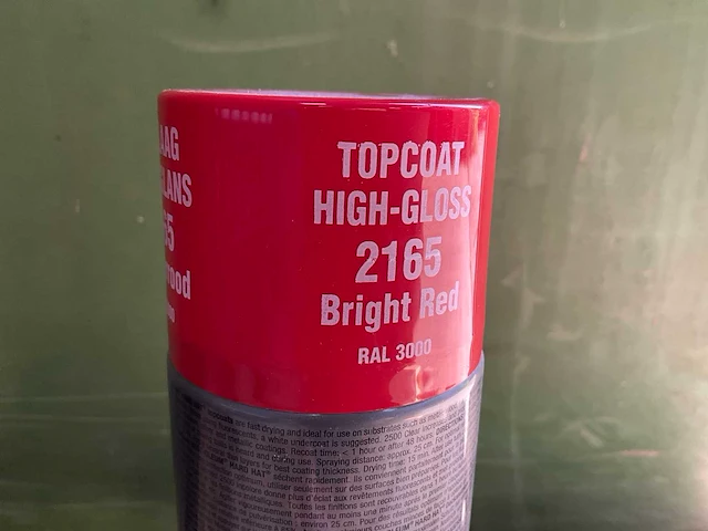 Hard hat - rust-oleum 2165 helderrood ral3000 - spuitbus verf (7x) - afbeelding 6 van  7