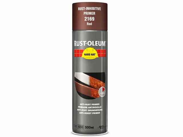 Hard hat - rust-oleum 2169 roodbruin roestwerend - spuitbus primer (9x) - afbeelding 1 van  8