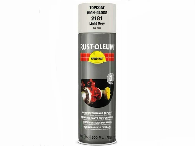Hard hat - rust-oleum 2181 lichtgrijs ral7035 - spuitbus verf (6x) - afbeelding 1 van  7