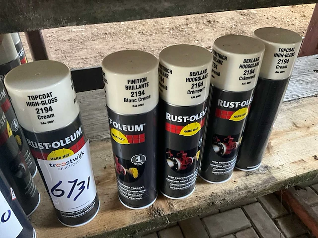 Hard hat - rust-oleum 2194 crème-wit ral9001 - spuitbus verf (5x) - afbeelding 8 van  8