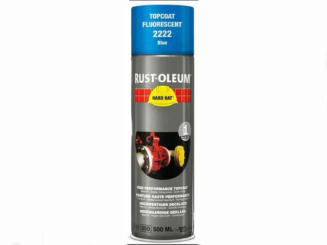 Hard hat - rust-oleum 2222 fluorescerend blauw - spuitbus verf (5x) - afbeelding 1 van  7