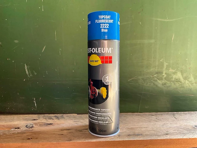 Hard hat - rust-oleum 2222 fluorescerend blauw - spuitbus verf (5x) - afbeelding 2 van  7