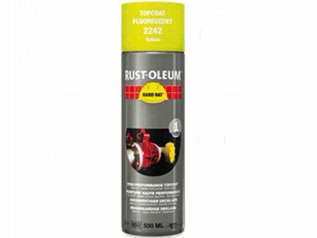 Hard hat - rust-oleum 2242 fluorescerend geel - spuitbus verf (5x) - afbeelding 1 van  8