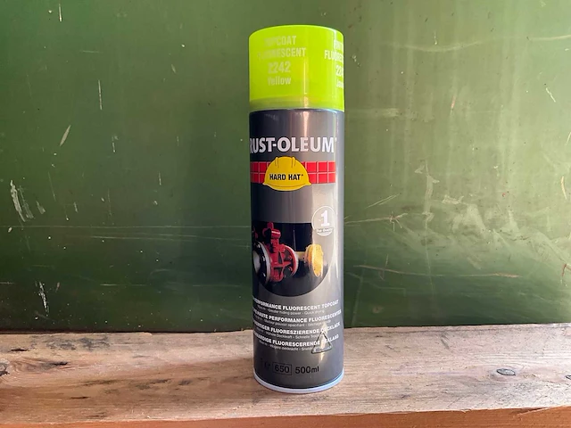 Hard hat - rust-oleum 2242 fluorescerend geel - spuitbus verf (5x) - afbeelding 2 van  8