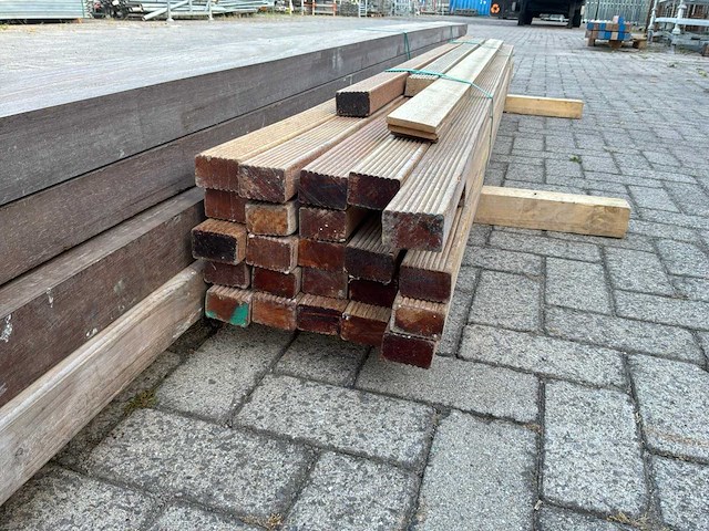 Hardhout balken en afwerklatten - afbeelding 6 van  7