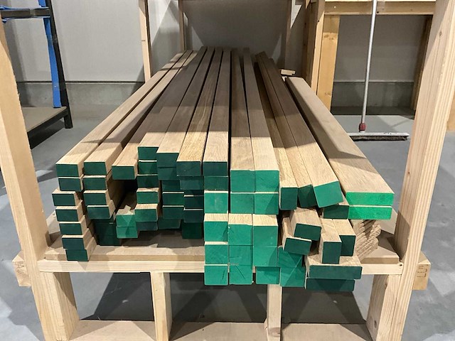 Hardhout balken/latten - afbeelding 2 van  4