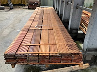 Hardhout bankirai vlonderplank 4600x140x20 mm (45x) - afbeelding 1 van  4