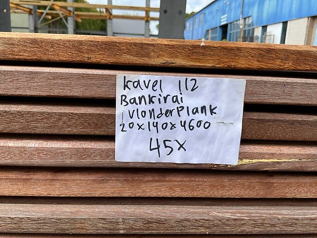 Hardhout bankirai vlonderplank 4600x140x20 mm (45x) - afbeelding 4 van  4