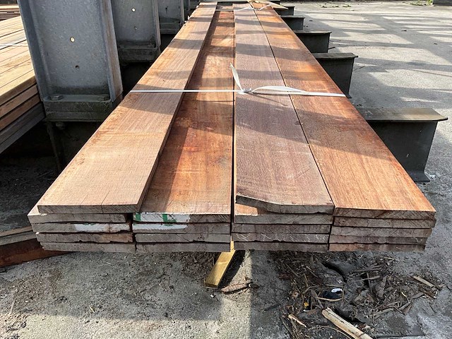 Hardhout beschoeiing plank 4000x20x200 mm (19x) - afbeelding 2 van  5