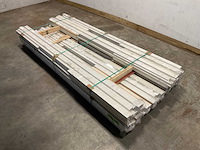 Hardhout biko met bovenlicht stomp 280cm wit gegrond 56x115mm (13x) - afbeelding 1 van  7