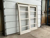 Hardhout kozijn met openslaande deuren - afbeelding 2 van  6