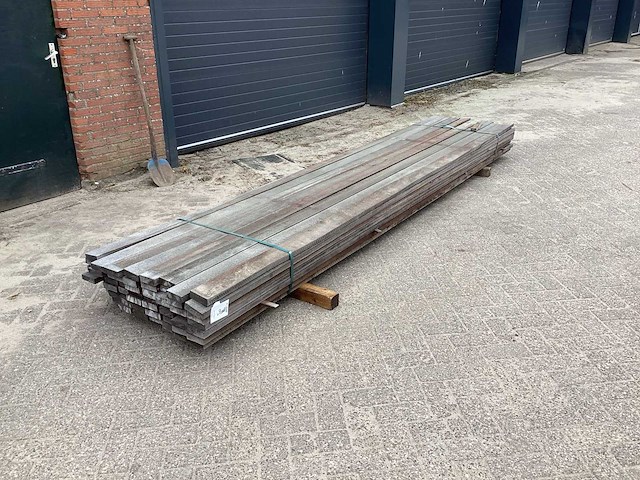 Hardhout plank 95x30x4000mm (56x) - afbeelding 3 van  4