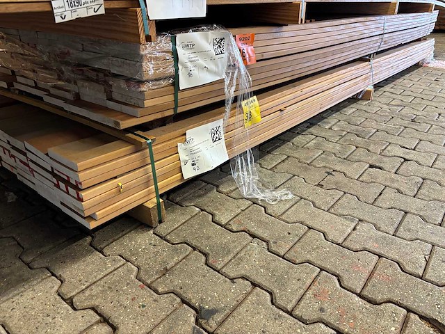 Hardhout planken geschaafd 3950x145x21mm (52x) - afbeelding 4 van  4