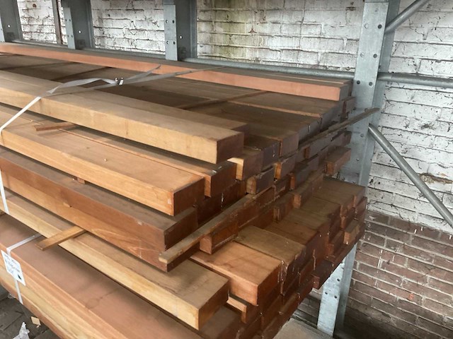 Hardhout regels 44x90x4300 mm (100x) - afbeelding 2 van  4