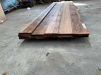 Hardhout schuttingplanken (16x) - afbeelding 2 van  3
