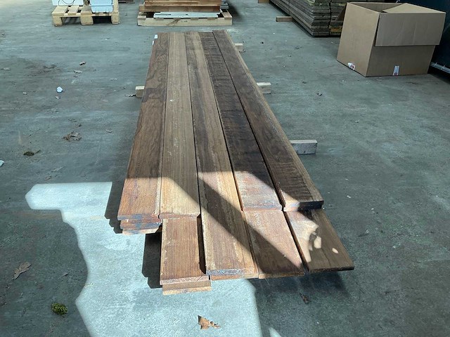 Hardhout schuttingplanken (16x) - afbeelding 3 van  3