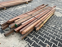 Hardhouten 7x7 cm palen (22x) - afbeelding 2 van  4