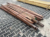 Hardhouten 7x7 cm palen (22x) - afbeelding 3 van  4