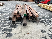 Hardhouten 7x7 cm palen (22x) - afbeelding 4 van  4