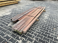 Hardhouten 8x8 cm palen (10x) - afbeelding 2 van  3