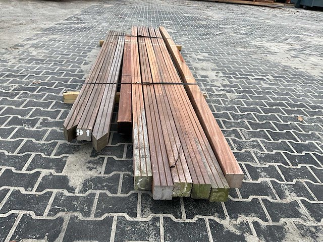 Hardhouten 8x8 cm palen (10x) - afbeelding 3 van  3