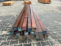 Hardhouten azobé paal 8x8x400 cm (22x) - afbeelding 4 van  5